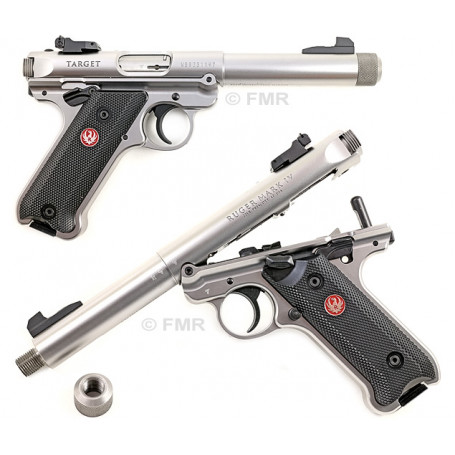 Pistolet Ruger Mark IV Target INOX fileté