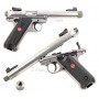 Pistolet Ruger Mark IV Target INOX fileté