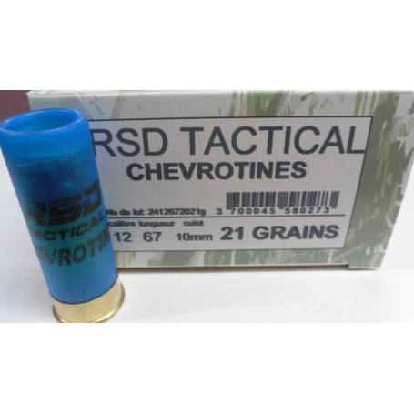 100 CARTOUCHES RSD TACTICAL CHEVROTINES 21 GRAINS Cal 12/67