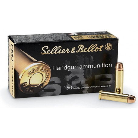 Munitions Sellier & Bellot 357 Magnum 158gr FMJ *les 500