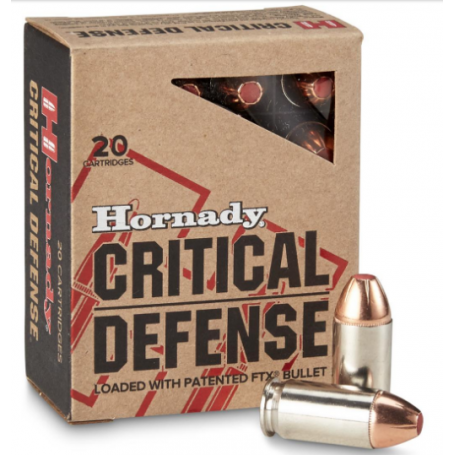 Munitions Hornady 45 ACP 185gr FTX * Boîte de 20