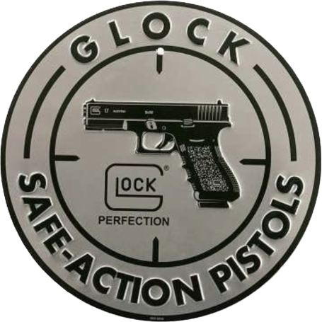 PANNEAU METAL GLOCK "SAFE ACTION"