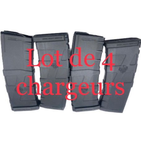 LOT DE 4 CHARGEURS AR 15 30 COUPS SWT.