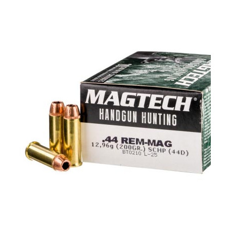 Munitions Magtech Hunting 44 Magnum 200gr Tête creuse - les 100