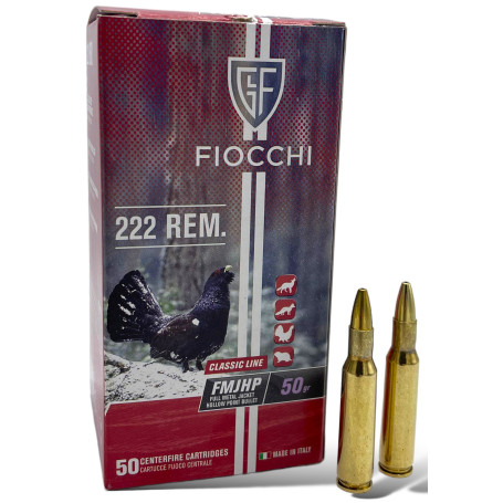 MUNITIONS FIOCCHI 222 REM 55gr LES 100